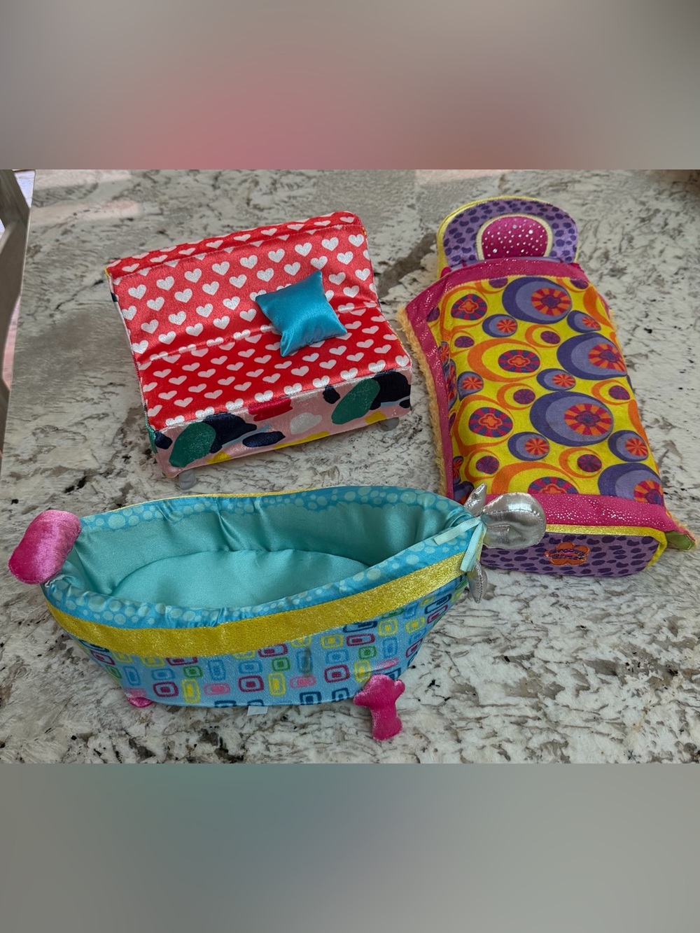Groovy Girls Manhattan Toy Plush Furniture Set- Bed, Sofa, & Bathtub